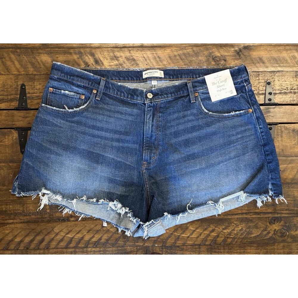 Abercrombie & Fitch Curve Love The Cutoff Jean Short High Rise Size 20 NWT